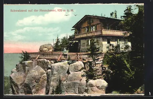 AK Heuscheuer, Schweizerei auf dem Gipfel