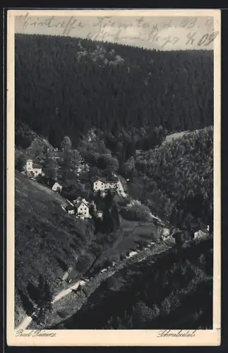 AK Bad Reinerz, Blick in das Schmelzetal