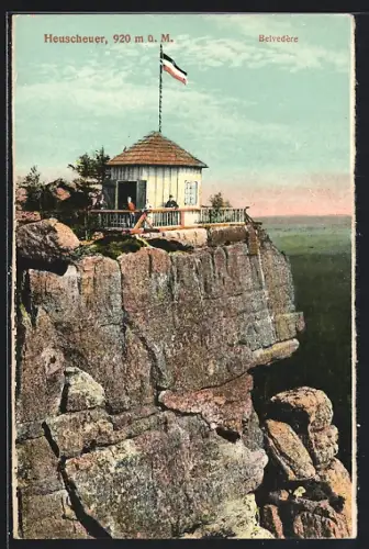 AK Heuscheuer, Belvedere mit Schutzhütte