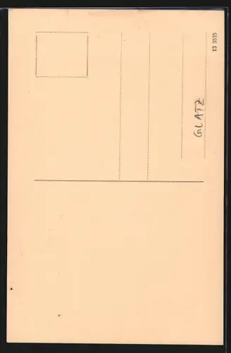 Künstler-AK Glatz, Alt-Glatz, An der Promenade
