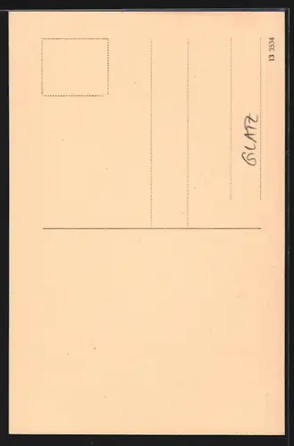 Künstler-AK Glatz, Altstadt, Niedergasse