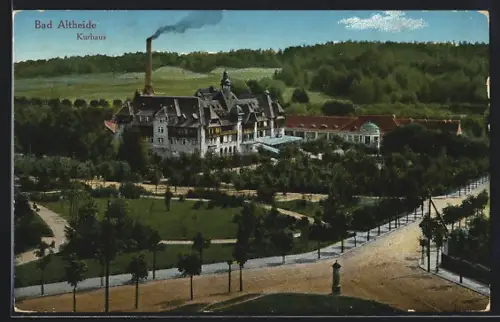 AK Bad Altheide, Blick auf das Kurhaus aus der Vogelschau