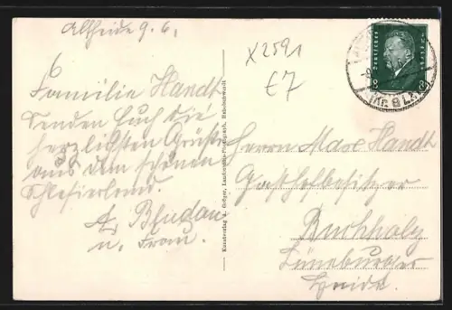 AK Bad Altheide, Panorama vom Berghang aus