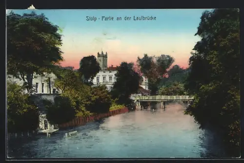 AK Stolp, Partie an der Laufbrücke