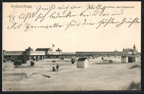 AK Swinemünde, Familien- und Damenbad