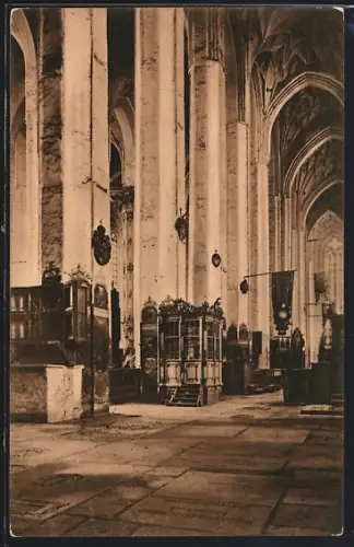 AK Danzig, Inneres der Marienkirche