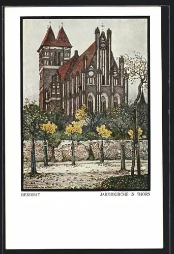 Künstler-AK Thorn, Jakobkirche