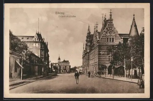 AK Elbing / Elblag, Partie in der Friedrichstrasse