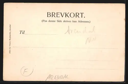AK Arendal, Ortsansicht aus der Vogelschau