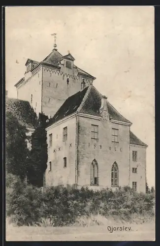 AK Gjorslev, Blick auf Schloss Gjorslev