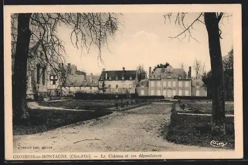 AK Grosbois-en-Montagne /Côte-d`Or, Le Château et ses dépendances