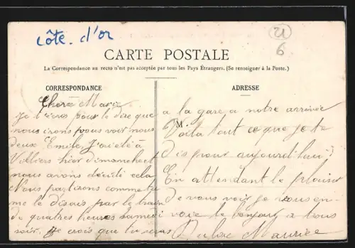 AK Villiers-le-Duc /Côte-d`Or, Vue générale