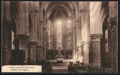 AK Tart-le-Hau /Côte-d`Or, Intérieur de l`Eglise