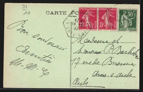 AK Veuxhaulles /Côte-d`Or, Les rives de l`Aube