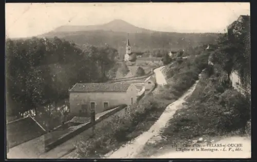 AK Velars-sur-Ouche, L`Église et la Montagne