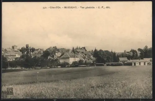 AK Messigny /Côte-d`Or, Vue générale du village et des champs environnants