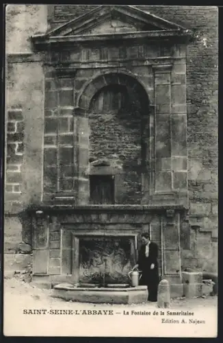 AK Saint-Seine-l`Abbaye, La Fontaine de la Samaritaine