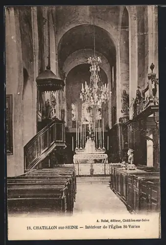 AK Châtillon-sur-Seine, Intérieur de l`église St-Vorles