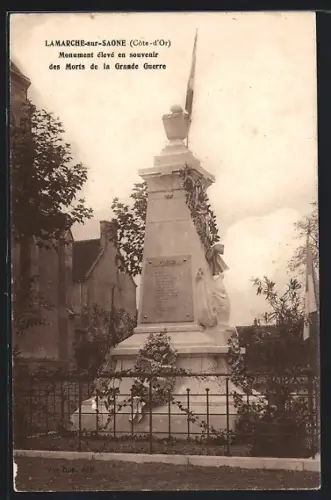 AK Lamarche-sur-Saone /Côte-d`Or, Monument élevé en souvenir des Morts de la Grande Guerre