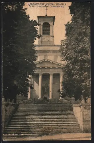 AK Grancey-sur-Ource /Côte-d`Or, Église et Monument commémoratif