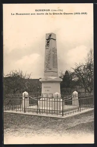 AK Echenon /Côte-d`Or, Le Monument aux morts de la Grande Guerre, 1914-1918