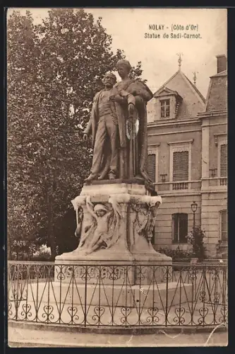 AK Nolay /Côte d`Or, Statue de Sadi-Carnot