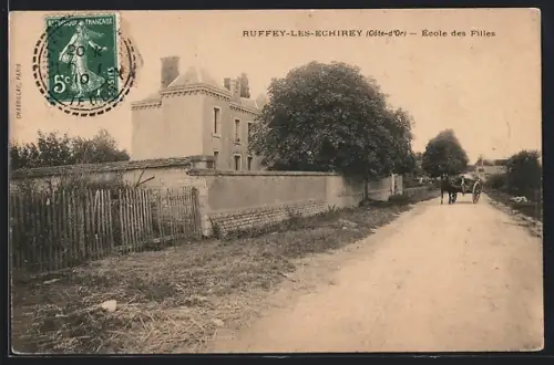 AK Ruffey-les-Echirey /Côte-d`Or, École des Filles