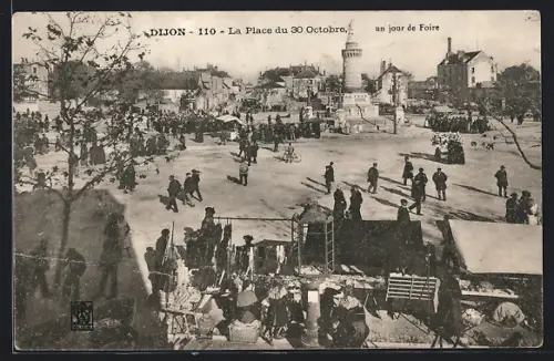 AK Dijon, La Place du 30 Octobre, un jour de Foire