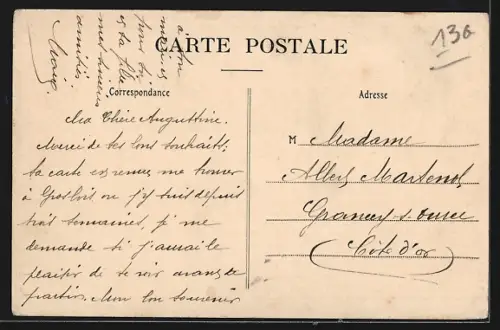 AK Grosbois-en-Montagne /Côte-d`Or, Route Paris-Lyon avec vue sur la rue principale et les maisons anciennes