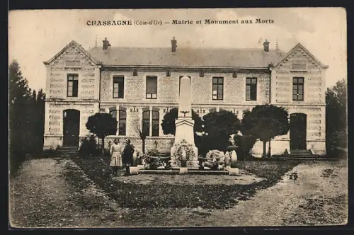 AK Chassagne /Côte-d`Or, Mairie et Monument aux Morts
