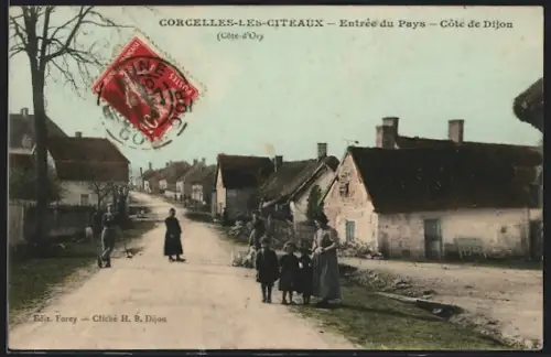 AK Corcelles-les-Citeaux, Entrée du Pays, Côté de Dijon, Côte-d`Or
