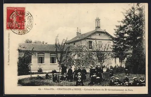 AK Châtillon-sur-Seine, Colonie Scolaire du Xe Arrondissement de Paris
