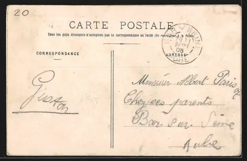 AK Châtillon-sur-Seine, La Sous-Préfecture avec un train à vapeur et des passants