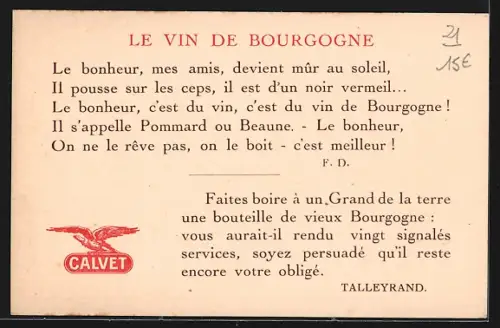 AK Beaune /Côte-d`Or, Caves et Celliers J. Calvet & Cie, Grands Vins de Bourgogne