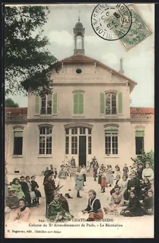AK Chatillon-sur-Seine /Côte-d`Or: Colonie de Xe Arrondissement de Paris, La Récréation