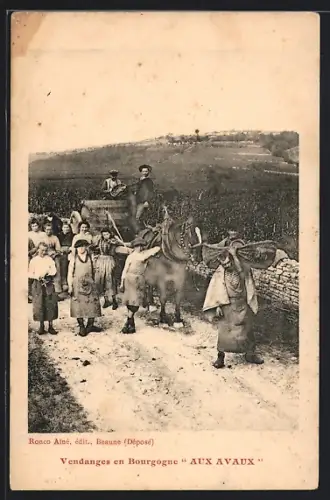 AK Vendanges en Bourgogne Aux Avaux