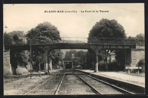 AK Blaisy-Bas /Côte-d`Or, Le Pont et le Tunnel