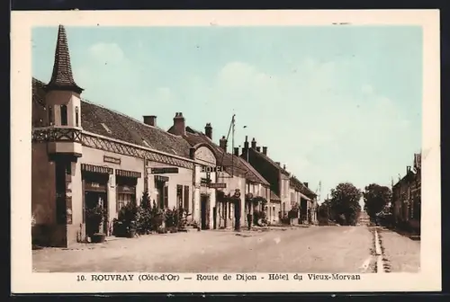 AK Rouvray, Route de Dijon, Hôtel du Vieux-Morvan