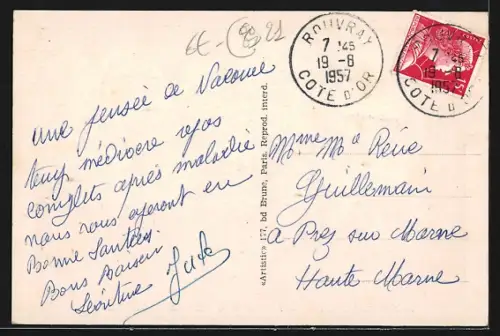 AK Rouvray, Route de Dijon, Hôtel du Vieux-Morvan