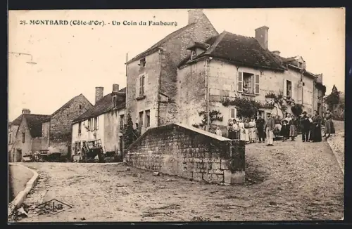 AK Montbard, Un Coin du Faubourg