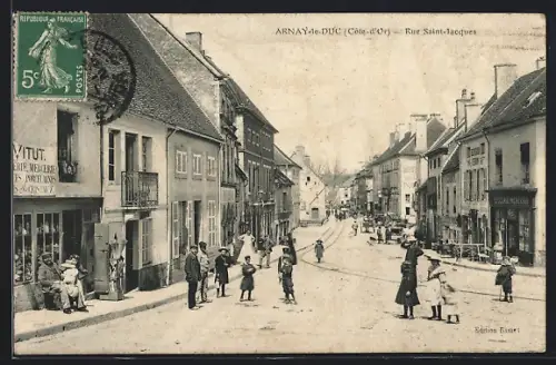 AK Arnay-le-Duc /Côte-d`Or, Rue Saint-Jacques