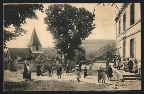 AK Thénissey, Mairie-Ecole-L`Église