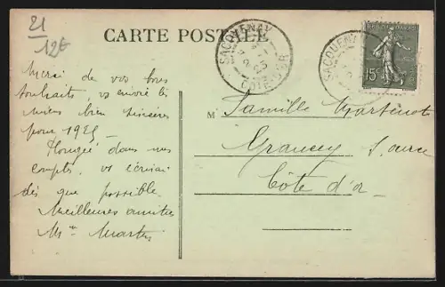 AK Sacquenay /Côte d`Or, Bureau de Poste