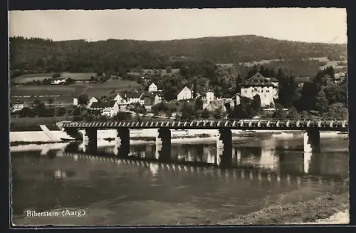 AK Biberstein, Brücke mit Ortsansicht
