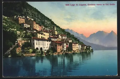 AK Gandria /Lago di Lugano, Panorama verso la Val Solda