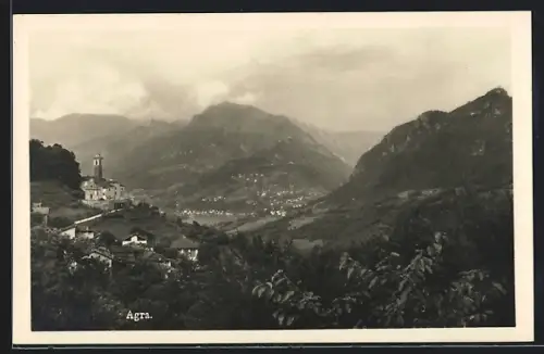 AK Agra, Panorama mit Bergen