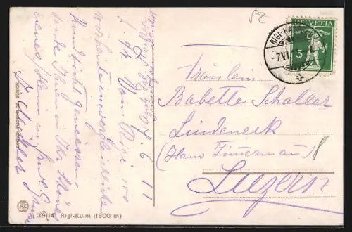 AK Rigi-Kulm, Hotel mit Umgebung