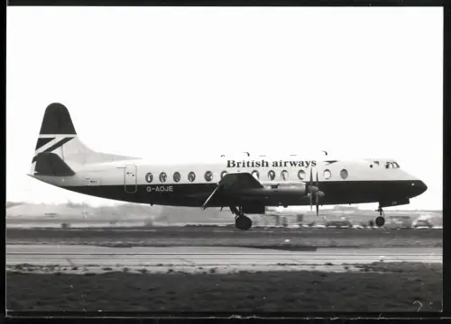 Fotografie Flugzeug Vickers 802 Viscount, British Airways G-AOJE