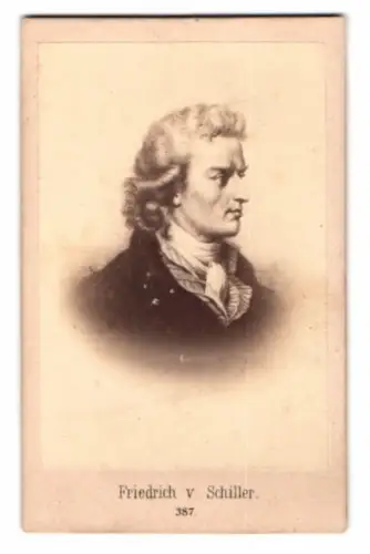 Fotografie Portrait Friedrich von Schiller im Seitenprofil