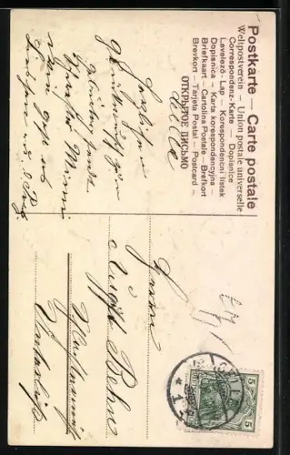 AK Kinder mit Hufeisen